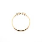 Image 5 of Tricolor gold ring with diamonds 0.05 ct.