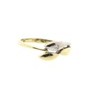 Afbeelding 8 van Bicolor gouden ring met diamant; 0,015 ct. 