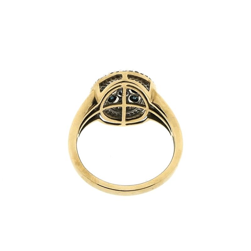 Image 2 of 9 carat ring with blue and clear diamonds