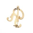 Image 5 of Gold letter brooch; letter R | Vintage