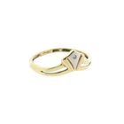 Image 3 of Bicolor gold ring with diamond; 0.005 ct.