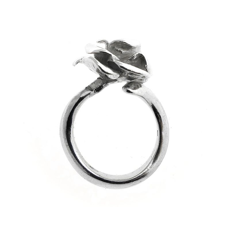 Image 8 of Silver ring with rose