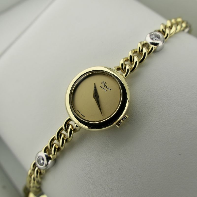 Image 17 of Chopard Geneva Cocktail Watch 3707; Vintage 18k gold women's watch with diamonds