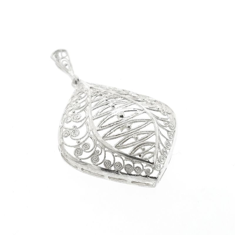 Image 2 of Antique silver pendant with filigree technique