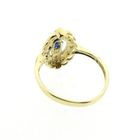 Image 5 of Vintage gold ring with sapphire and diamond 0.14 ct.