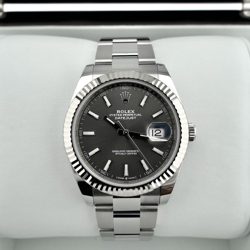 Image 18 of Rolex Datejust 41mm 'Rhodium' 126334; Automatic men's watch