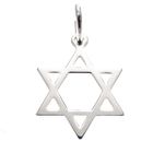 Image 1 of Silver charm; Star of David