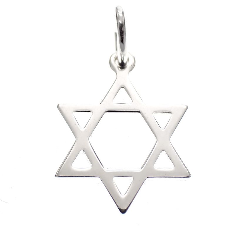 Image 1 of Silver charm; Star of David