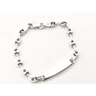 Image 2 of Silver Children's 'nameplate' bracelet | 14.5 cm