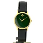 Image 1 of Movado Museum Classic; Gold-plated women's watch with green 'Mother of Pearl' dial; 0607633