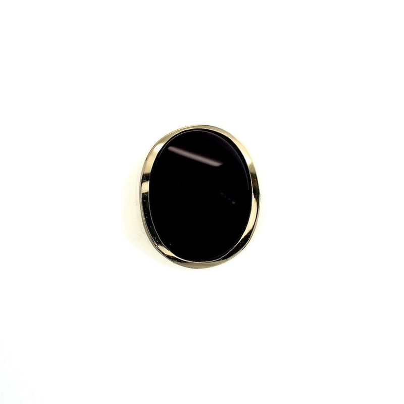 Image 2 of Gold signet ring with onyx