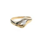 Image 6 of Two-tone gold ring with zirconia