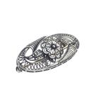 Image 3 of Silver brooch in floral design