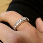 Image 10 of White gold pavé ring with diamonds