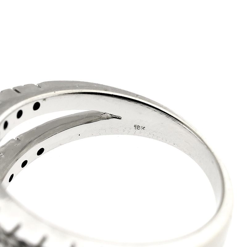 Image 8 of 18-karat white gold ring | Sapphire & Diamond 0.28 ct.