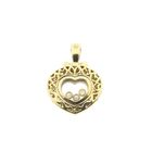 Image 3 of Gold heart pendant with zirconia