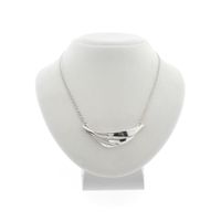 Silver necklace with fixed pendant