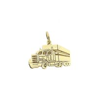 Gold pendant of a truck
