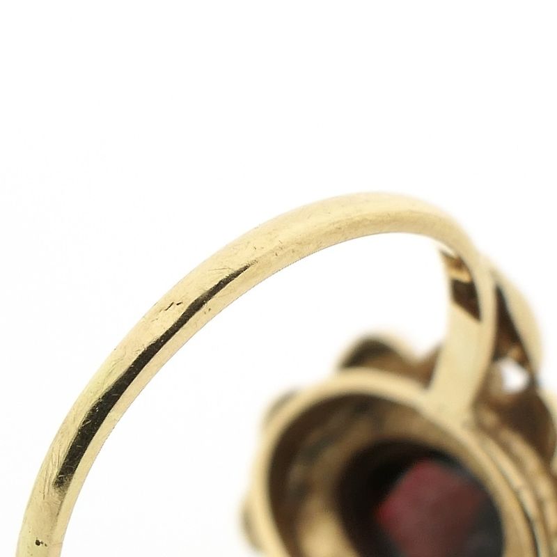 Image 7 of Gold entourage ring with garnet stones | Vintage