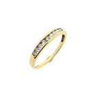 Image 1 of Gold ring/sliding ring with zirconia