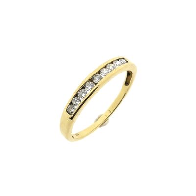Image 1 of Gold ring/sliding ring with zirconia