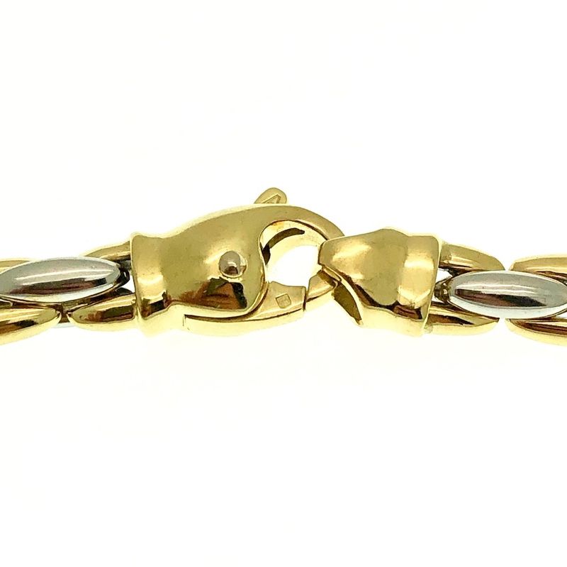 Image 7 of Two-tone gold fantasy link necklace | 41 cm