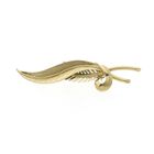 Image 1 of Vintage gold brooch of a feather