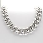 Image 1 of Silver robust gourmet link necklace | 45 cm