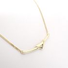 Image 2 of Gold necklace with a fixed pendant and zirconia | 41.5 cm