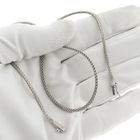 Image 8 of White gold herringbone link chain