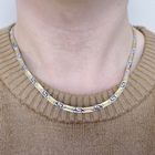 Image 9 of Two-tone gold necklace with a meandering pattern