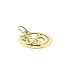 Image 3 of Gold zodiac sign pendant; Aquarius