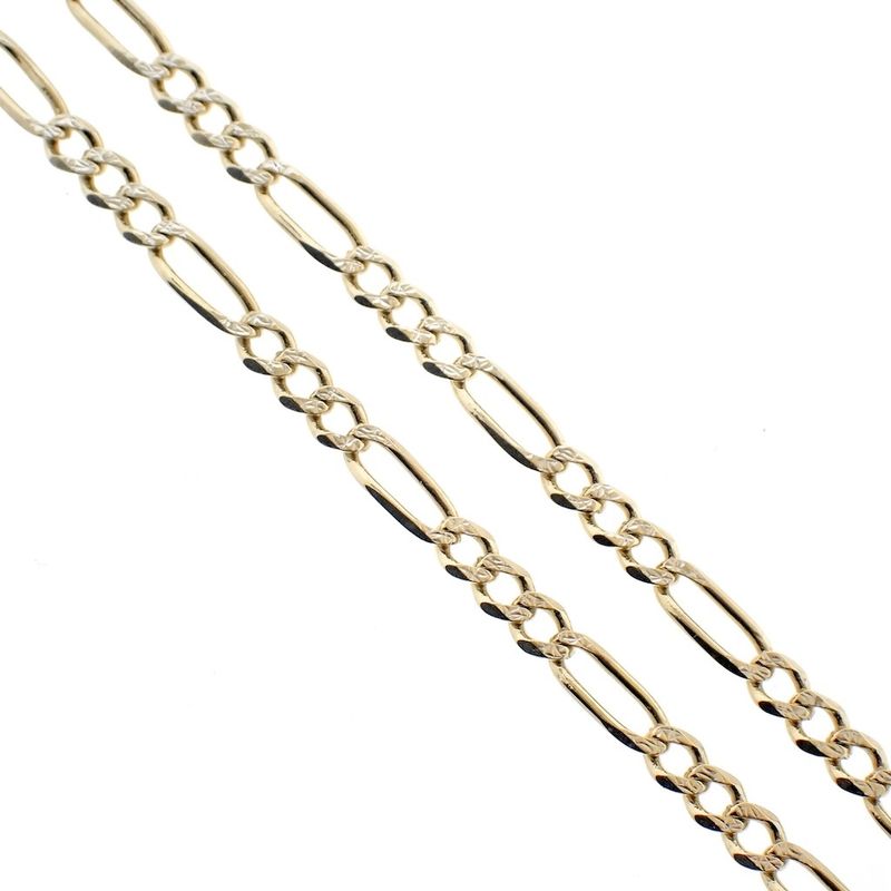 Image 3 of Two-tone gold Figaro chain | 52 cm