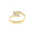 Image 4 of Toi et moi ring with rose cut diamond; 14 karat; size 20