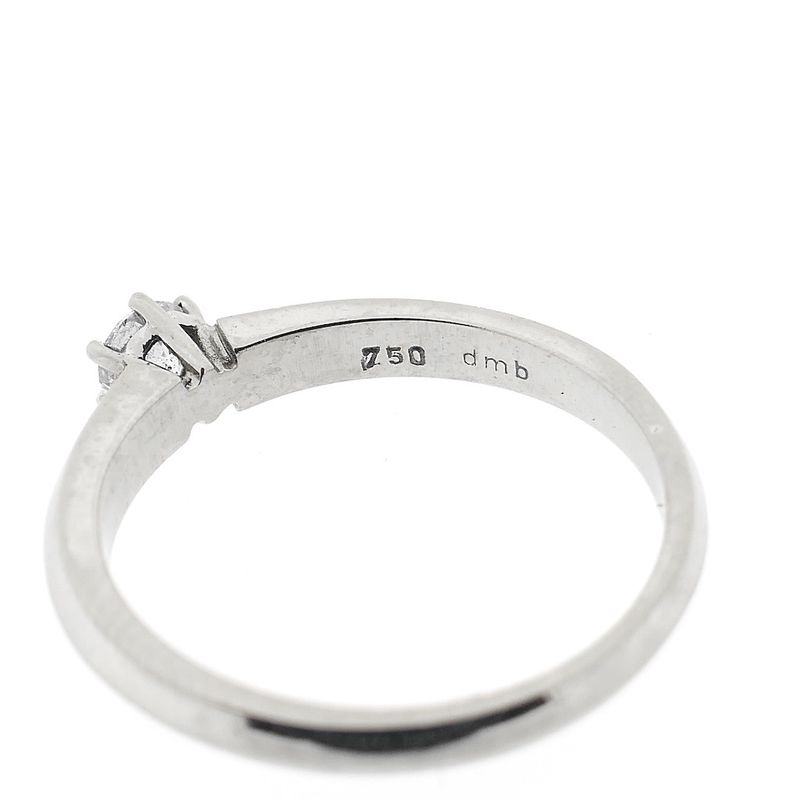 Image 6 of 18-karat white gold solitaire ring with 0.25 ct. diamond