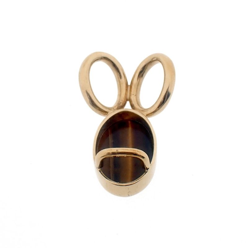 Image 7 of Gold pendant with tiger's eye