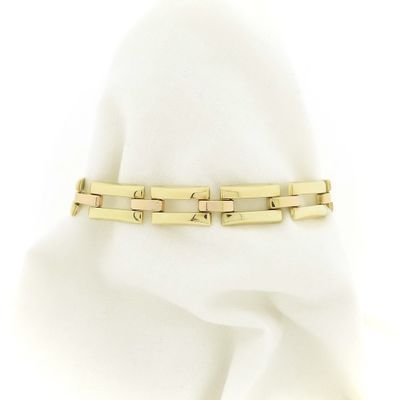 Image 1 of Bicolor gold Bismarck link bracelet