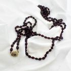 Image 4 of Glass bead necklace/sautoir with gold clasp