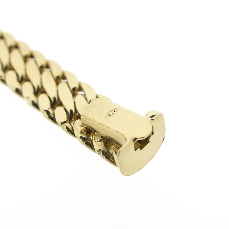 Image 7 of Gold French gourmet link bracelet | 19 cm