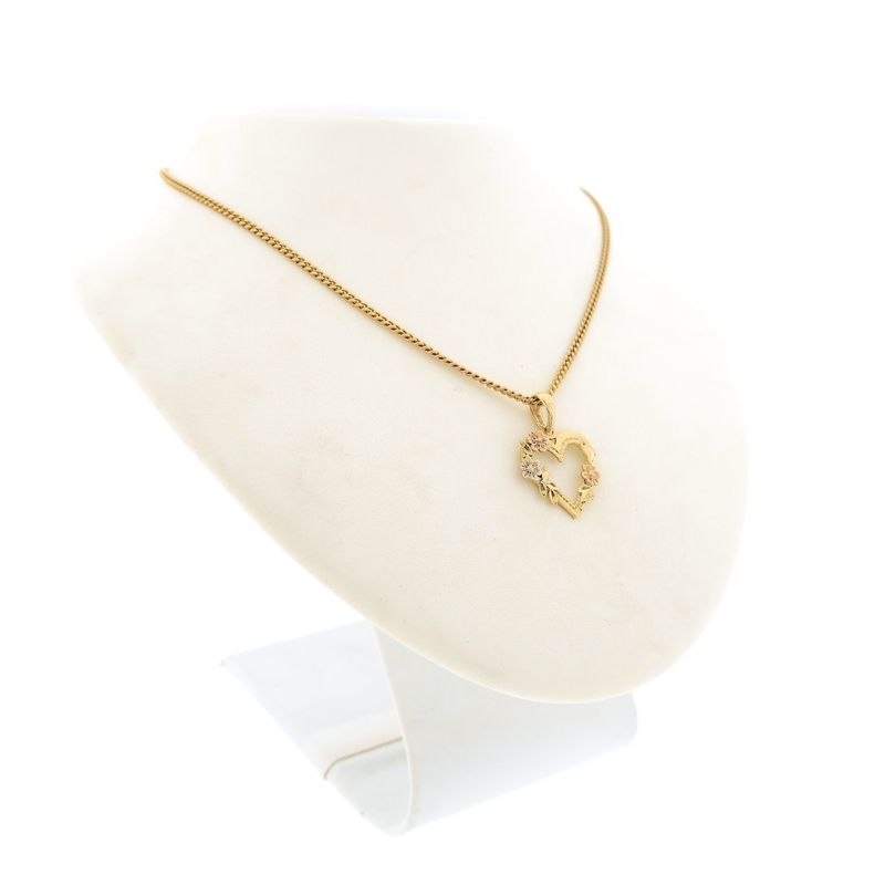 Image 6 of Two-tone gold pendant of a heart