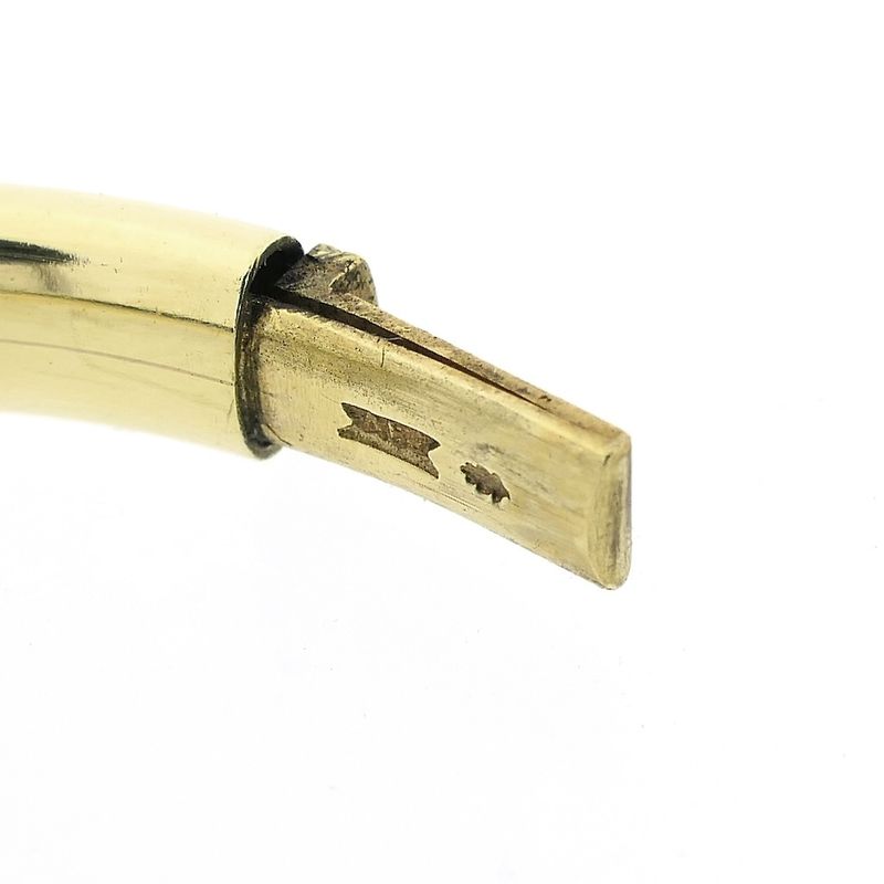 Image 4 of Gold smooth slave bracelet; Size M