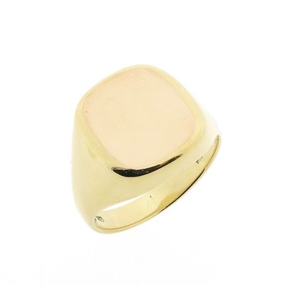 Image 1 of Two-tone gold signet ring | Men's