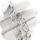 Image 6 of Silver Wide Gourmet Link Bracelet