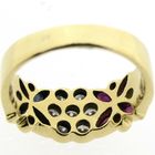 Image 9 of 18K Gold Ring with Diamond, Sapphire, and Ruby | 0.46 ct.