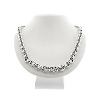 Silver jasseron necklace | 52 cm