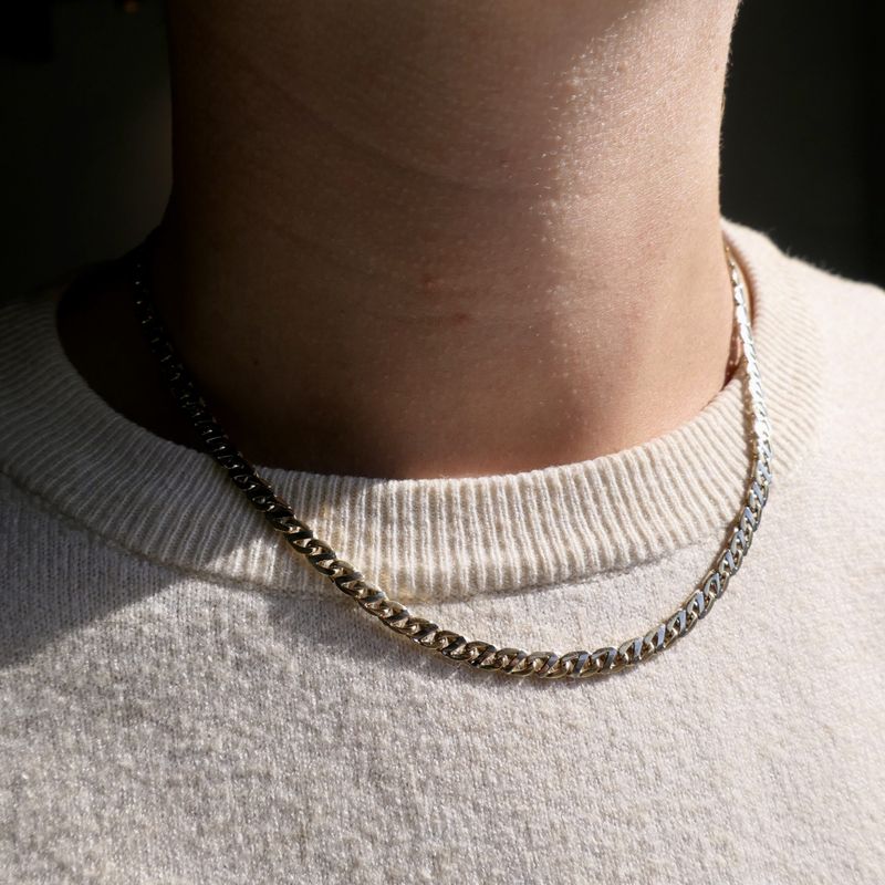 Image 8 of Two-tone gold fantasy link chain