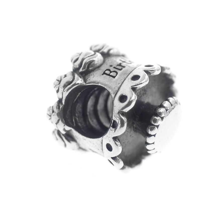 Image 5 of Pandora charm; Silver; Happy Birthday