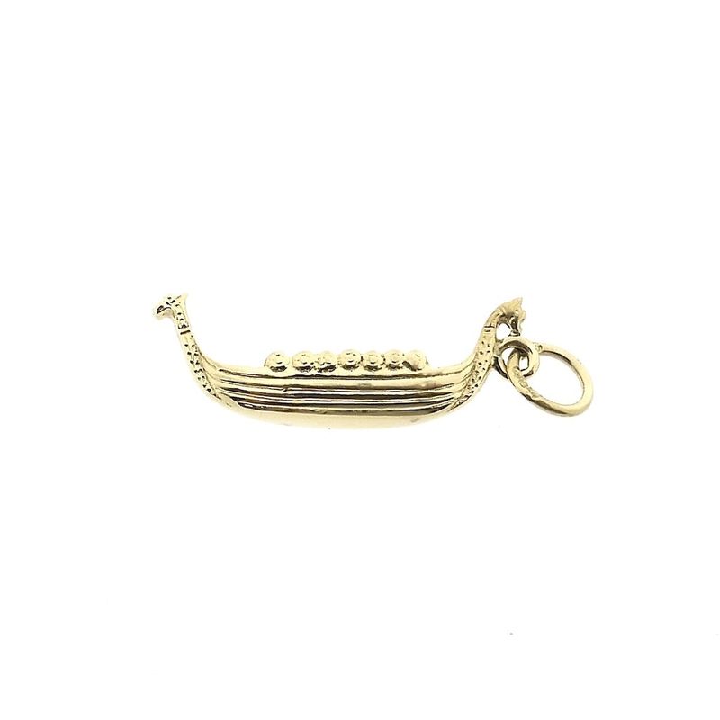 Image 4 of Gold pendant of a Viking boat