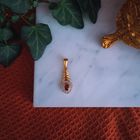 Image 2 of Gold pendant with synthetic ruby ​​and zirconia.