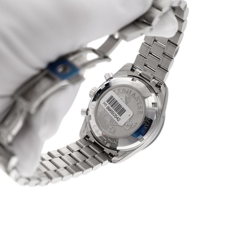 Image 18 of Omega Speedmaster 38 'Blue' 324.30.38.50.03.001; Chronograph watch (Full set 03-2025)